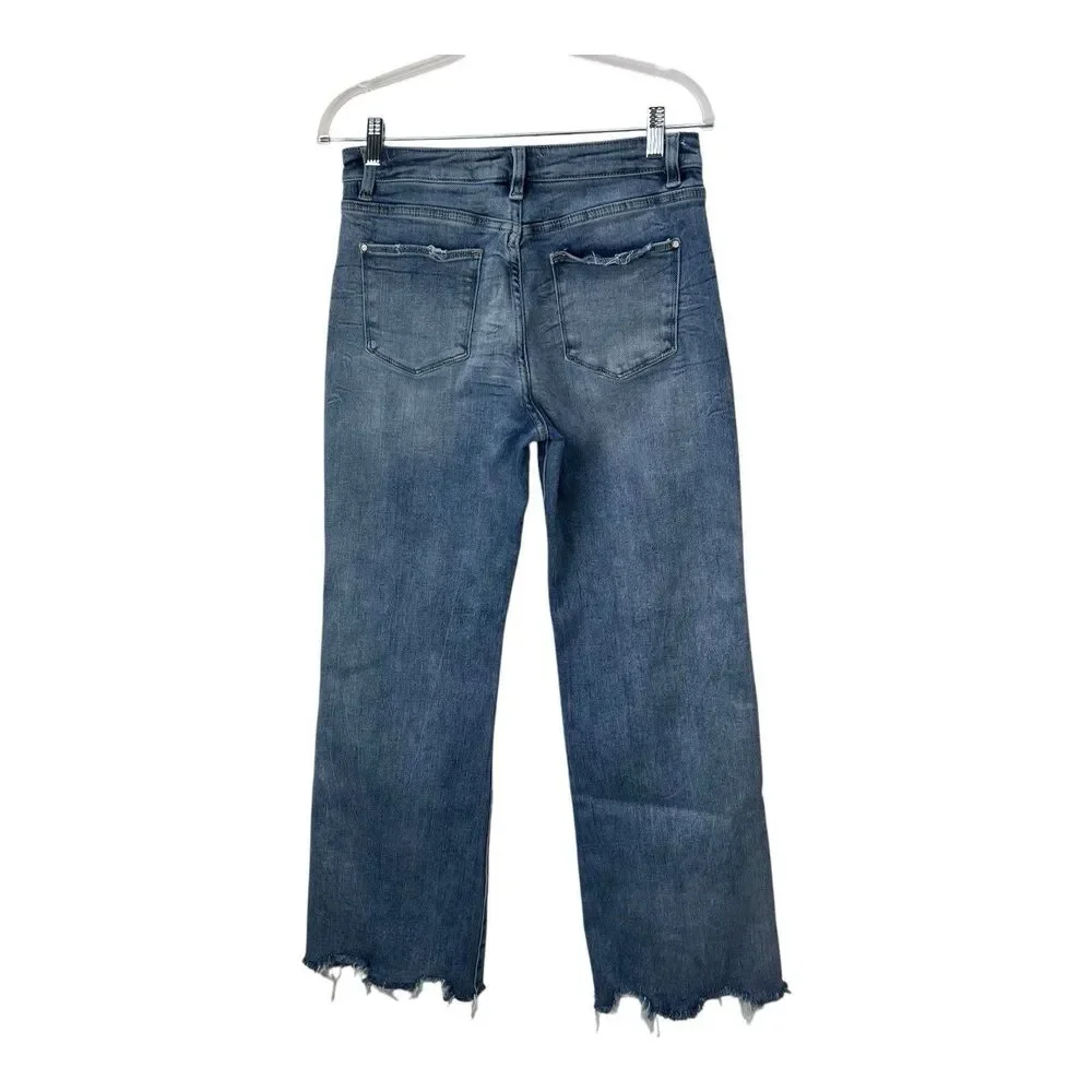 Petra 153 Vintage Flare High Rise Jeans sz 9/28 Frayed Hem - Picture 6 of 9
